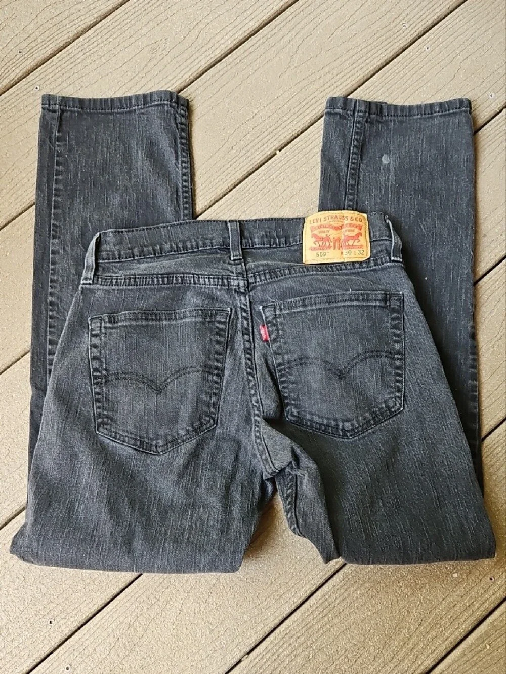 LEVI 559 W30 L32 Black Denim Jeans